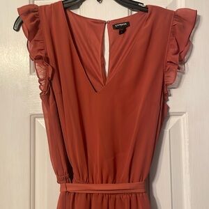 Express coral dress